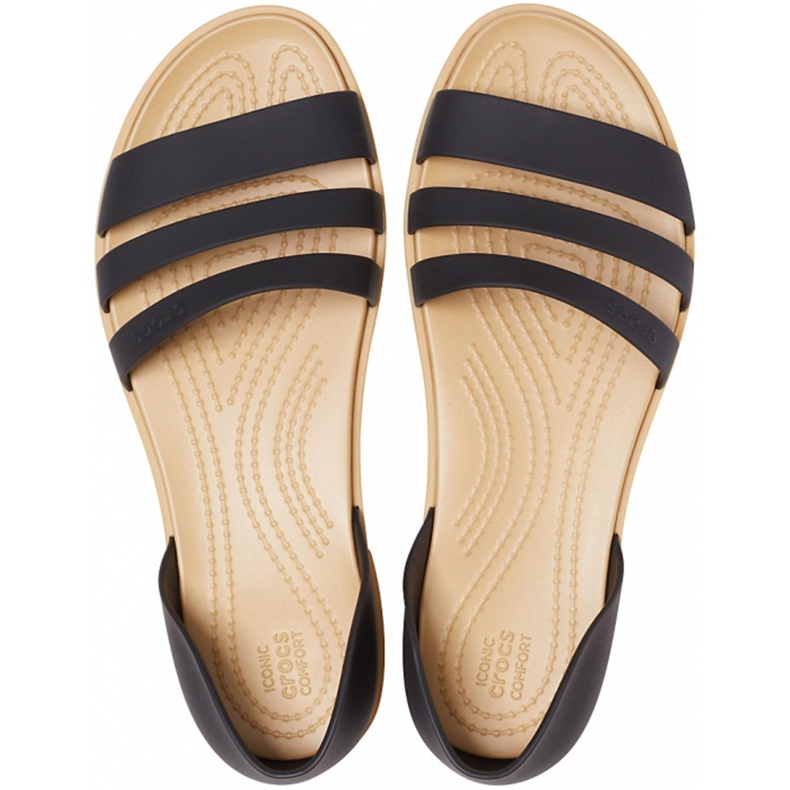Sandales femme Crocs Tulum Open Flat W noir 206 109 00W le noir 1