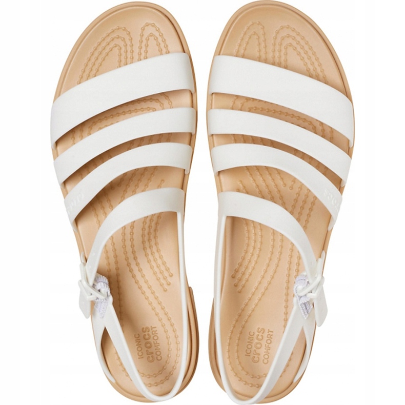 Sandales Crocs Tulum Sandal W Pearl 206107 1CQ blanche 1