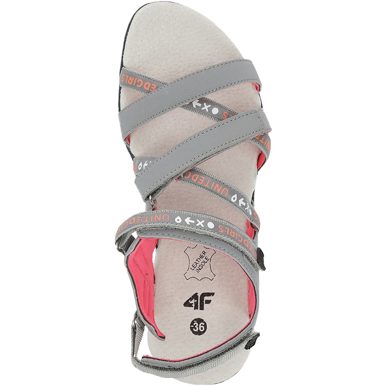 Sandales fille 4F multicolore HJL20 JSAD001 90S orange rose gris 1