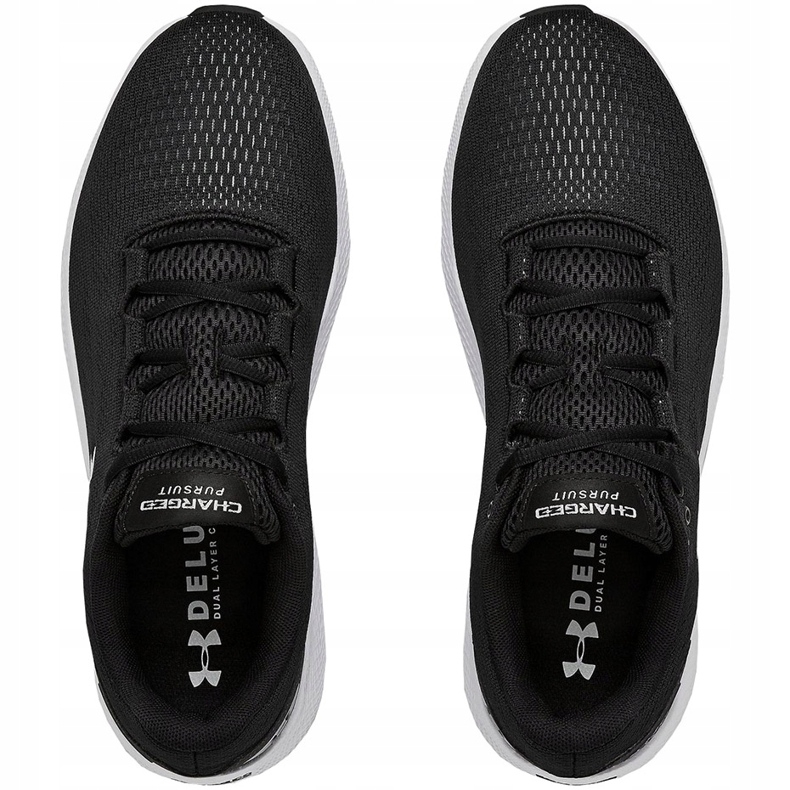 Under Armour Ua Charged Pursuit 2 chaussures pour hommes noir et blanc 3022594 001 1