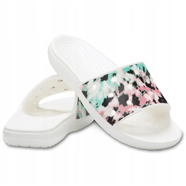 Crocs Claquettes Crocs Classic Tie Dye Mania pour femmes 206481 928 blanc multicolore 1