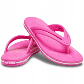 Chaussons Crocs pour femmes Crocband Flip W rose 206100 6QQ 1