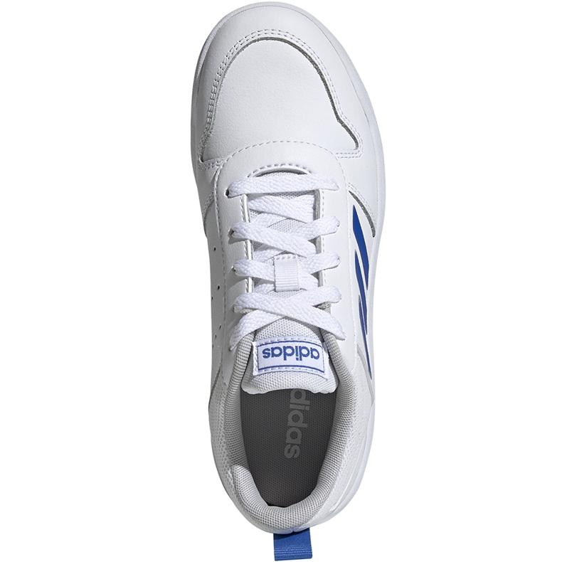 Chaussures enfant Adidas Tensaur K blanc et bleu EF1089 blanche 1