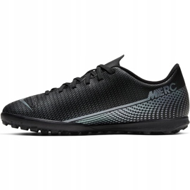 Nike Mercurial Vapor 13 Club Tf Junior AT8177 010 chaussures de football noir noir 1