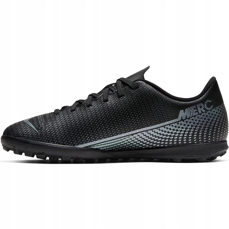 Nike Mercurial Vapor 13 Club Tf Junior AT8177 010 chaussures de football noir noir 1