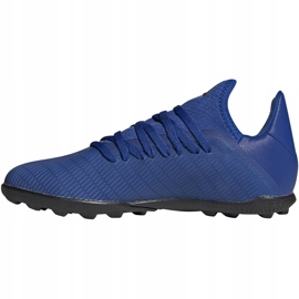 Chaussures de foot Adidas X 19.3 Tf Junior EG7172 bleu bleu 1 Chaussures de foot Adidas X 19.3 Tf Junior EG7172 bleu bleu 1