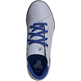 Adidas Nemeziz 19.4 Tf Junior chaussures de football blanches et bleues FV3313 multicolore 1