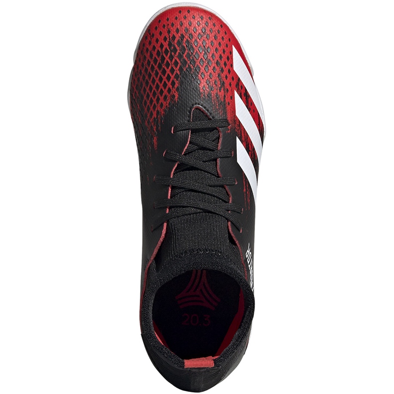 Chaussures de football Adidas Predator 20.3 In Jr noir et rouge EF1954 multicolore le noir 1