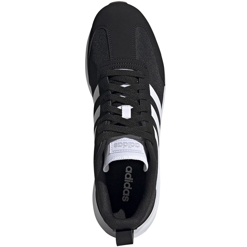 Chaussures homme Adidas Run60S EG8690 noir et blanc blanche le noir 1