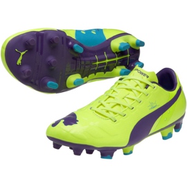 Chaussures de football Puma Evo Power 2 Fg jaune-violet 102945 04 3