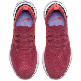 Nike Epic React Flyknit chaussures de course pour femmes bordeaux-orange-noir AQ0070 601 rouge violet multicolore 1