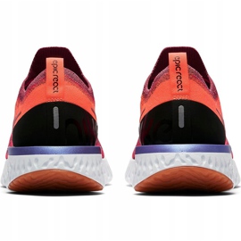 Nike Epic React Flyknit chaussures de course pour femmes bordeaux-orange-noir AQ0070 601 rouge violet multicolore 4