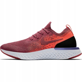 Nike Epic React Flyknit chaussures de course pour femmes bordeaux-orange-noir AQ0070 601 rouge violet multicolore 2