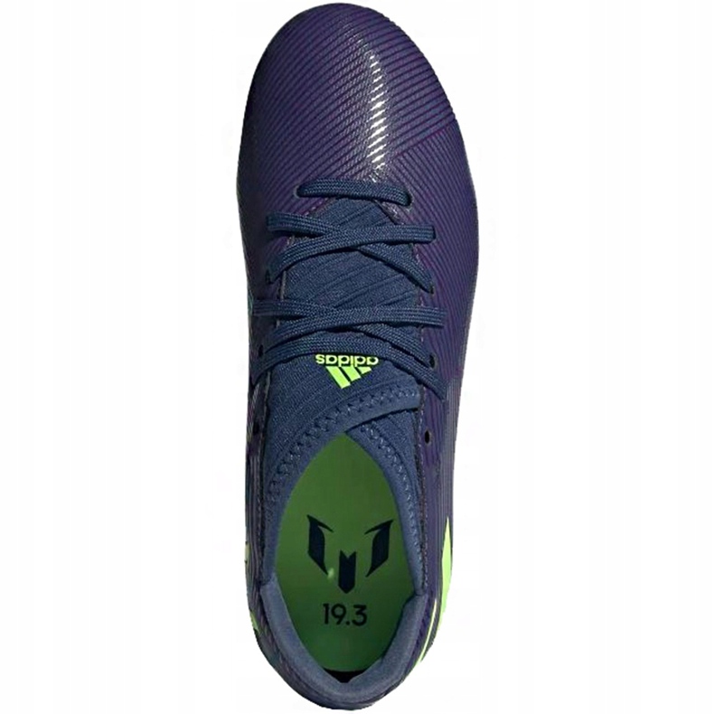 Chaussures de football Adidas Nemeziz Messi 19.3 Fg Junior EF1814 jaune violet 1