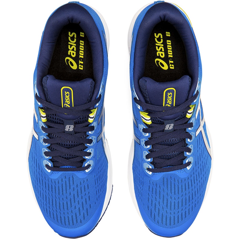 Chaussures de course pour hommes Asics GT-1000 8 bleu 1011A540 401 blanc 1