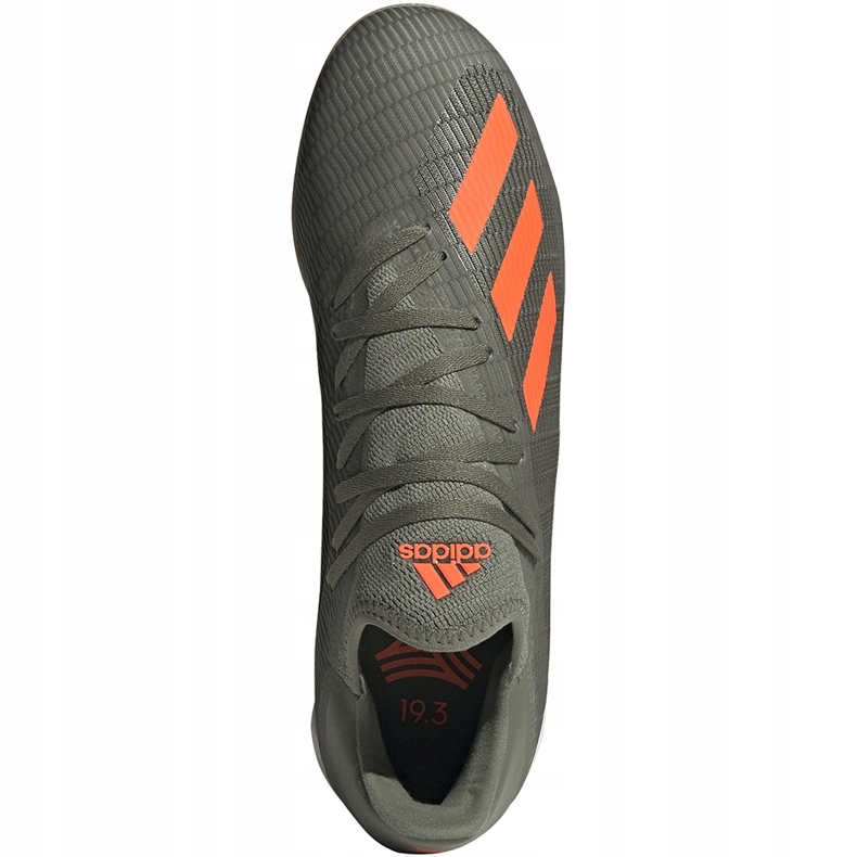 Adidas X 19.3 Dans les chaussures de football vertes EF8367 gris gris 1