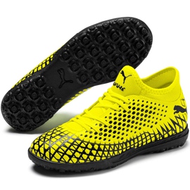 Chaussures de foot Puma Future 4.4 Tt Junior jaune-noir 105699 03 3