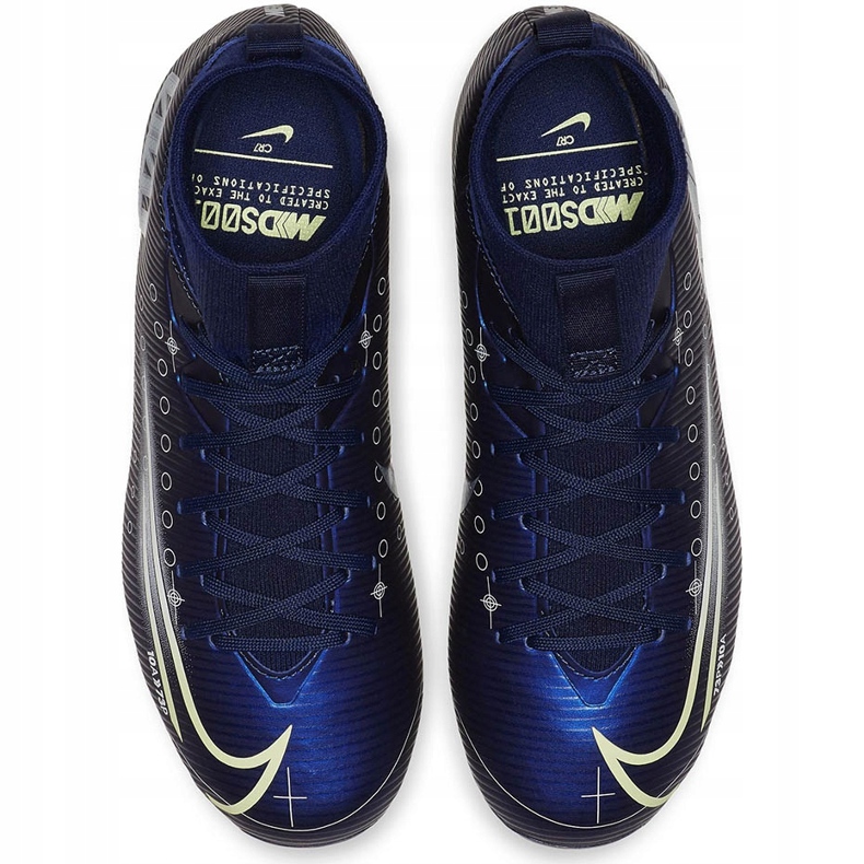 Chaussure de football Nike Mercurial Superfly 7 Academy Mds FG / MG Junior BQ5409 401 bleu marine bleu marine 1