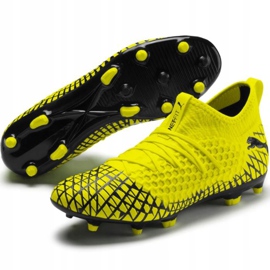 Chaussures de football Puma Future 4.3 Netfit Fg Ag jaune-noir 105612 03 multicolore 3