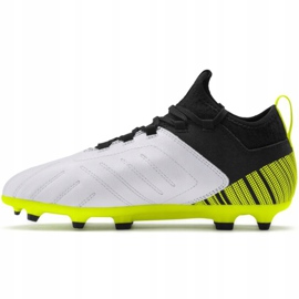 Puma One 5.3 Fg Ag Junior chaussures de football jaune-noir-blanc 105657 03 jaune, blanc, noir 2