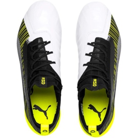 Chaussures de football Puma One 5.1 Fg Ag jaune-blanc-noir 105578 03 1