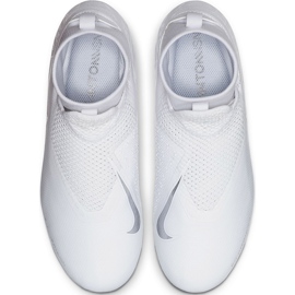 Nike Phantom Vsn Academy Df FG / MG Jr AO3287 100 chaussures de football blanc blanc 1
