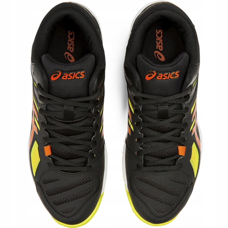 Chaussures de volley-ball pour hommes Asics Gel Beyond 5 Mt noir, jaune et orange B600N 001 le noir 1