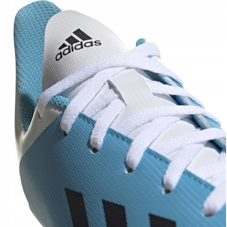 Chaussures de football Adidas X 19.4 FxG Junior bleu et blanc F35361 1
