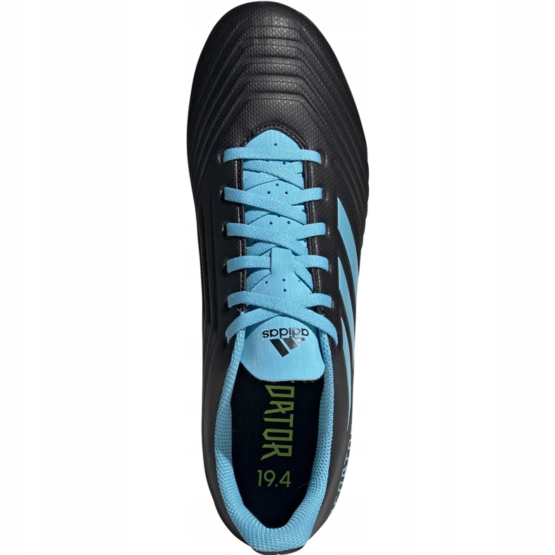 Chaussures de football adidas Predator 19.4 FxG noir et bleu F35598 1