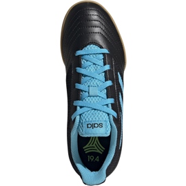 Adidas Predator 19.4 In Sala Junior chaussures de football noir et bleu G25830 1