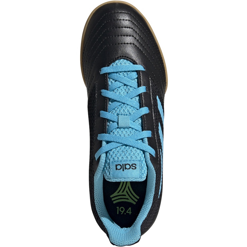 Adidas Predator 19.4 In Sala Junior chaussures de football noir et bleu G25830 1