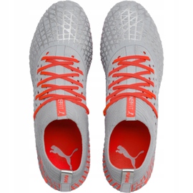 Chaussures de football Puma Future 4.2 Netfit Fg Ag argent-rouge 105611 01 multicolore gris 1