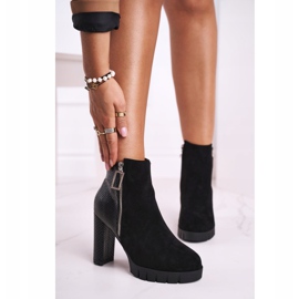 FB1 Bottines Femme à Talon Noir Cissy le noir 2