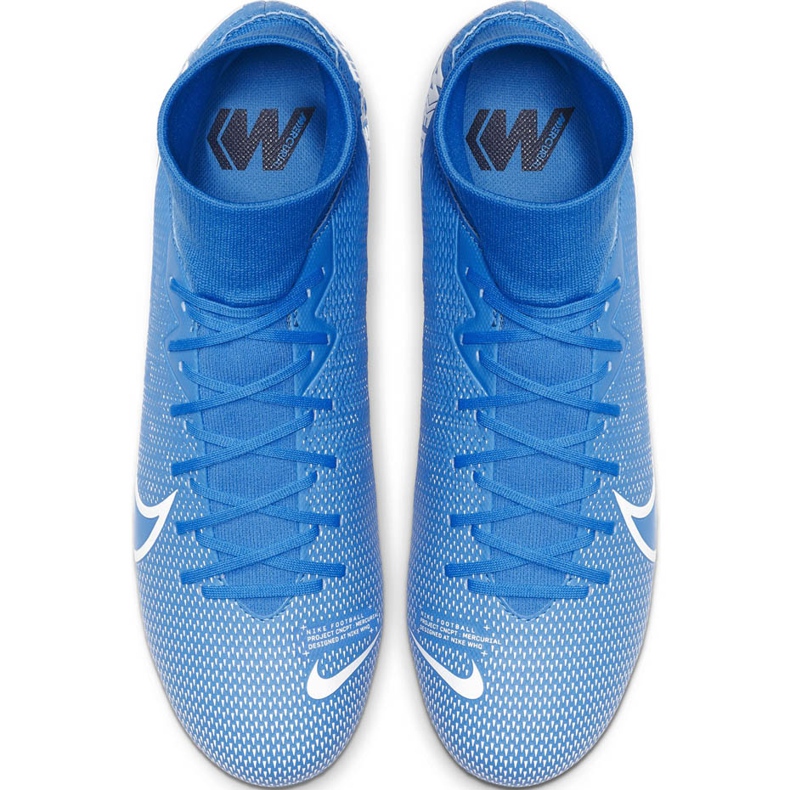 Chaussures de football Nike Mercurial Superfly 7 Academy FG / MG AT7946 414 multicolore bleu 1