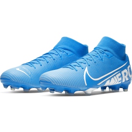 Chaussures de football Nike Mercurial Superfly 7 Academy FG / MG AT7946 414 multicolore bleu 3