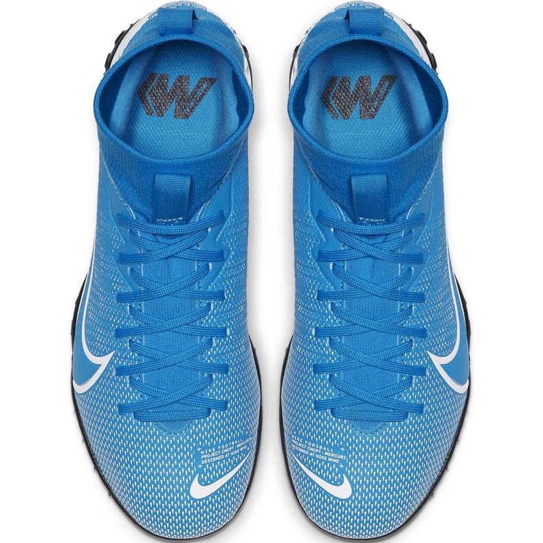 Nike Mercurial Superfly 7 Academy Tf Junior AT8143 414 chaussure de football multicolore bleu 1