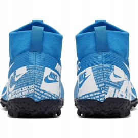 Nike Mercurial Superfly 7 Academy Tf Junior AT8143 414 chaussure de football multicolore bleu 4