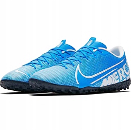 Nike Mercurial Vapor 13 Academy Tf AT7996 414 chaussures de football multicolore bleu 4