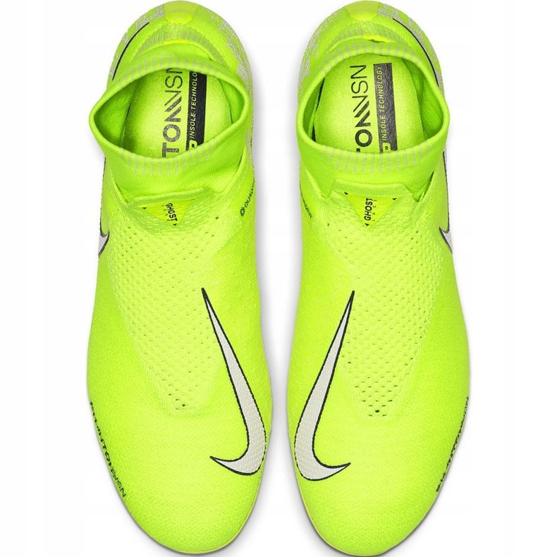 Nike Phantom Vsn Elite Df Fg AO3262 717 chaussures de football jaune jaune 1