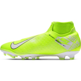 Nike Phantom Vsn Elite Df Fg AO3262 717 chaussures de football jaune jaune 2