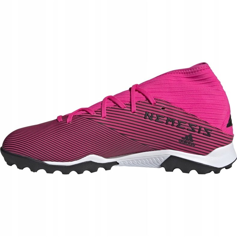 Chaussures de football adidas Nemeziz 19.3 Tf rose F34426 noir 1