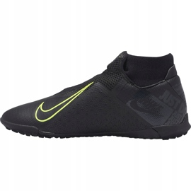 Nike Phantom Vsn Academy Df Tf AO3269 007 chaussures de football noir noir 1