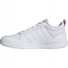 Chaussures enfant Adidas Tensaur K blanc-rose EF1088 blanche 1