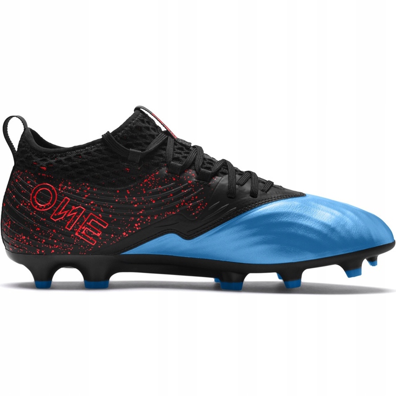 Chaussures de football Puma One 19.2 noir bleu rouge Fg Ag 105484 01 multicolore le noir 1