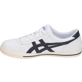 Asics Aaron blanc et bleu marine 1201A008 101 chaussures pour hommes blanche 1