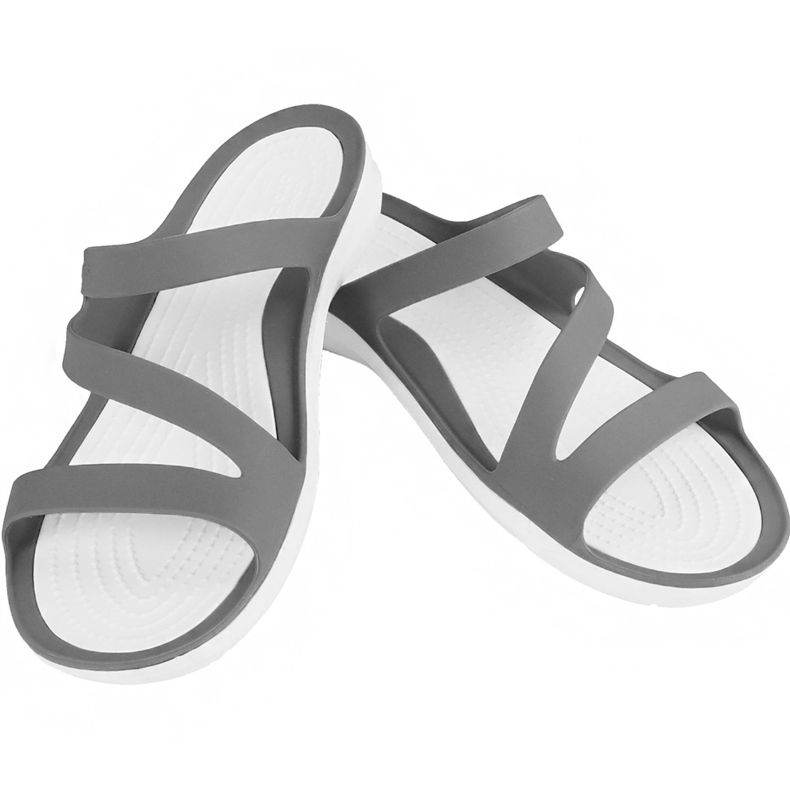 Chaussons Crocs Swiftwater Sandal W Gris-Blanc 203998 06X 1