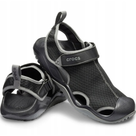 Sandales pour hommes Crocs Swiftwater Mesh Deck Sandal M noir 205289 001 1
