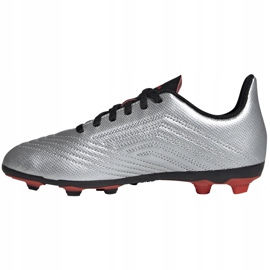 Chaussures de football adidas Predator 19.4 FxG Jr argent G25822 multicolore 1