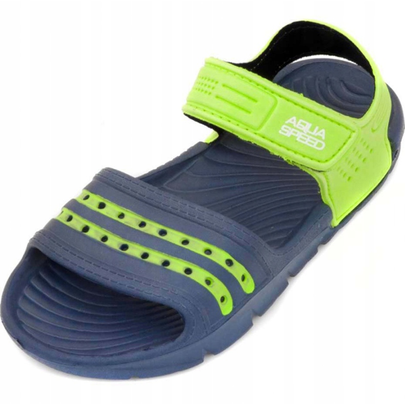 Chaussons de piscine Aqua-speed Noli pour enfants, coloris bleu marine et vert 48 2