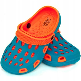 Chaussons de piscine pour enfants Aqua-speed Silvi col 01 bleu orange 1
